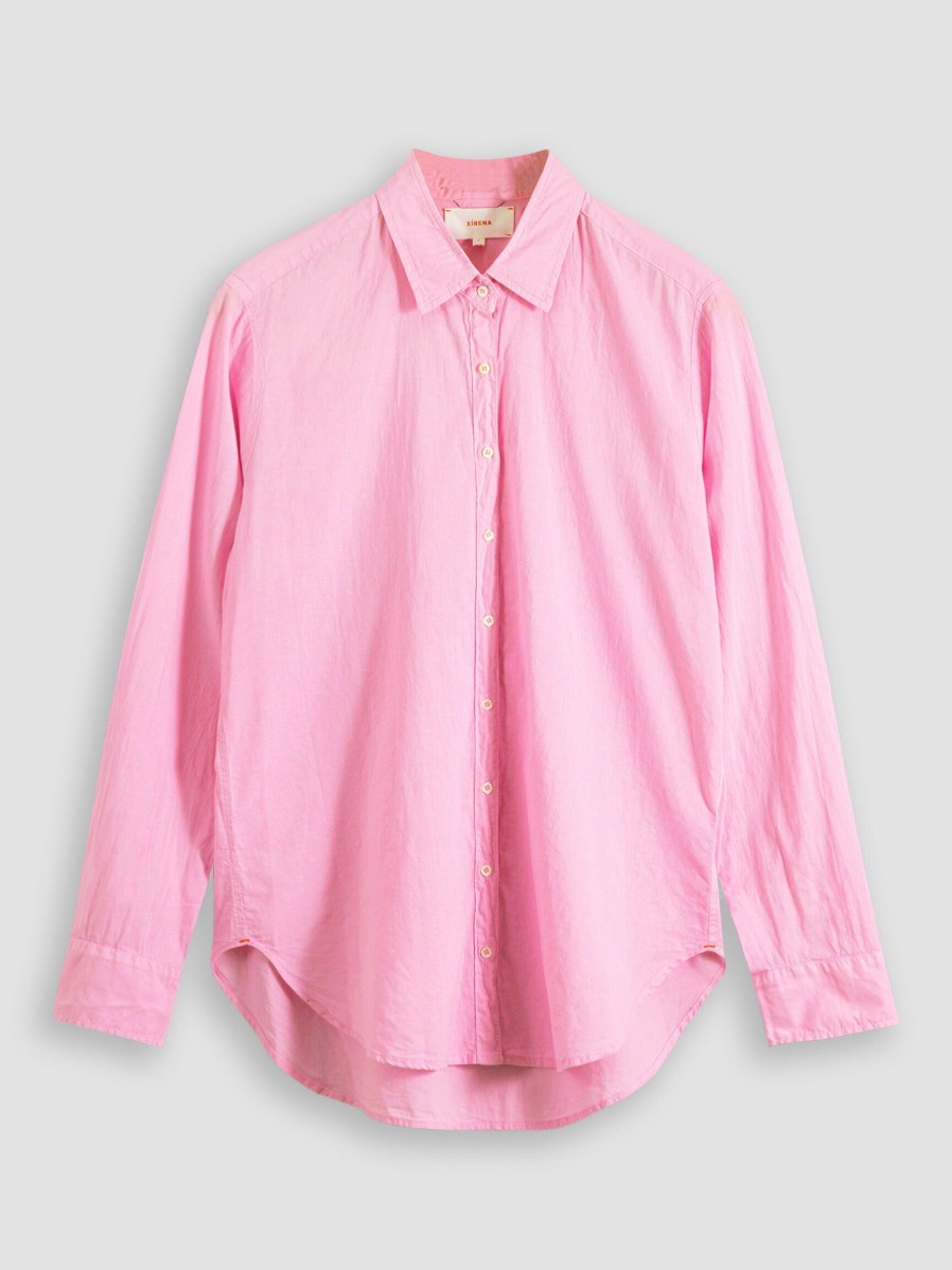 Women Xirena Tops And Blouses | Beau, Cotton Blouse Pink