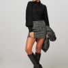 Women Gestuz Skirts | Kanta, Woven Tweed Skirt Black