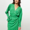 Women Freebird Dresses And Tunics | Kolette, Woven Wrap Over Skirt Green