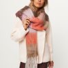 Women Suncoo Scarves | Albane, Wool Mix Scarf With Pattern Mauve