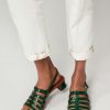 Women Chie Mihara Sandals | Farinya, Patent Leather Sandals Green