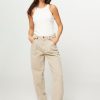 Women Closed Jeans | Wellington, High Waist Loose Fit Cropped Jeans Sand