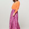 Women Fabienne Chapot Skirts | Bobo, Viscose Wrap Over Skirt With Print Pink