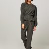 Women Ruby Tuesday Pants And Jumpsuits | Rimca, Viscose Mix Trousers Dark Grey