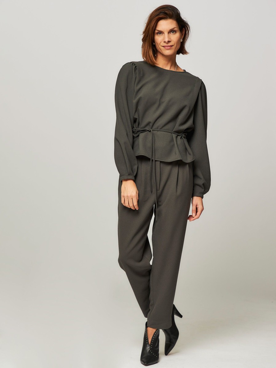 Women Ruby Tuesday Pants And Jumpsuits | Rimca, Viscose Mix Trousers Dark Grey