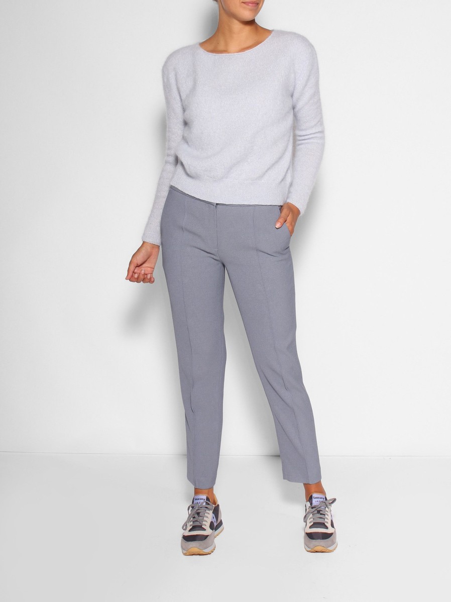 Women By Malene Birger Pants And Jumpsuits | Santsi, Viscose Trousers Greyblue