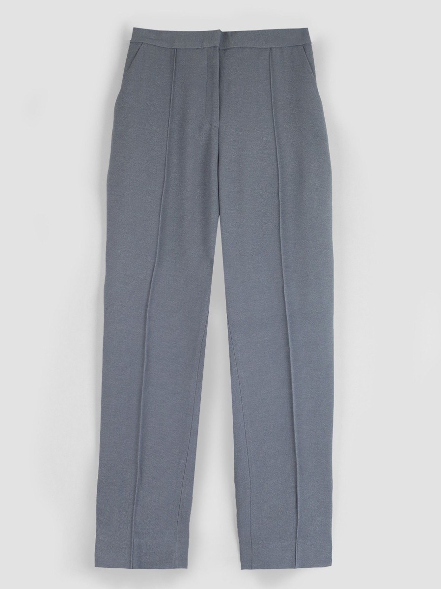 Women By Malene Birger Pants And Jumpsuits | Santsi, Viscose Trousers Greyblue