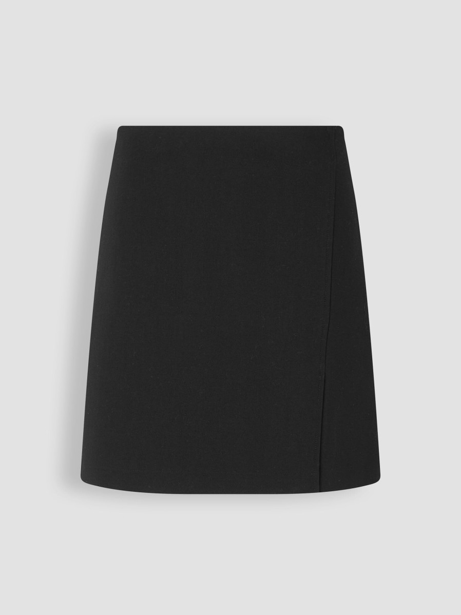 Women Modstrom Skirts | Gale, Rayon Mix A-Line Skirt Black