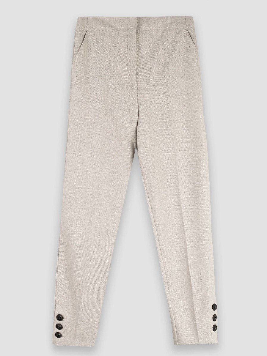 Women Ruby Tuesday Pants And Jumpsuits | Rhosi, Viscose Mix Melee Trousers Sand