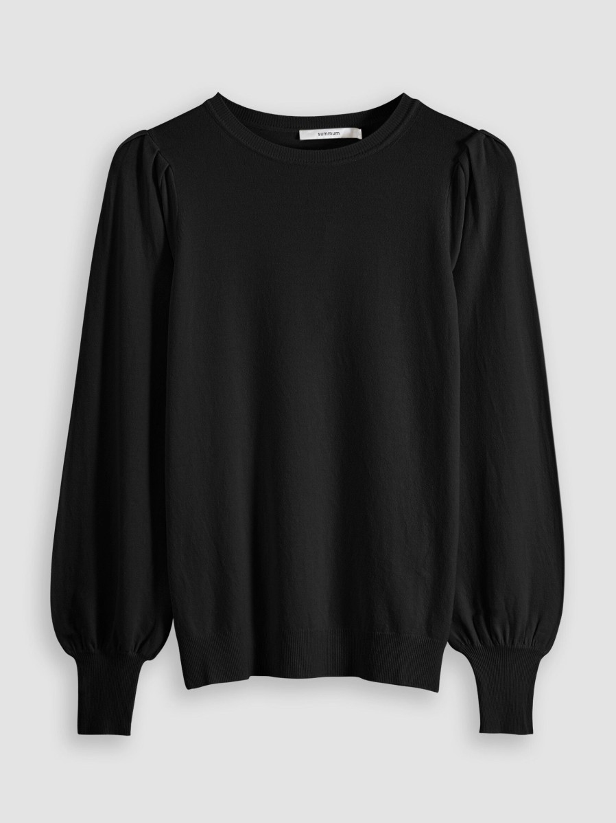 Women Summum Sweaters And Cardigans | Marseille, Viscose Mix Jumper Black