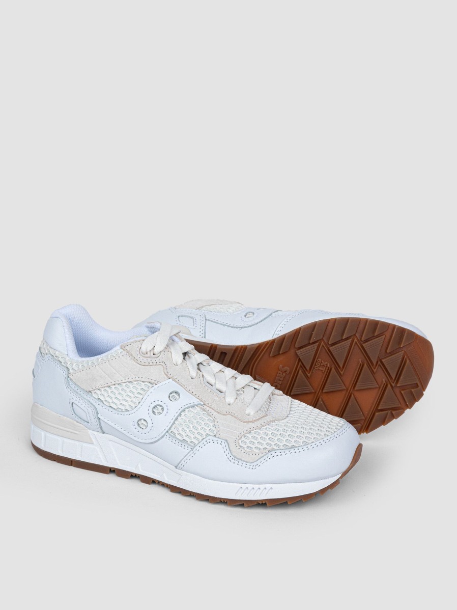 Women Saucony Sneakers | Shadow 5000, Leather Sneakers Off White