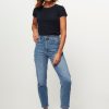 Women Majestic Filatures Tops And Blouses | Cotton Slub T-Shirt Dark Blue