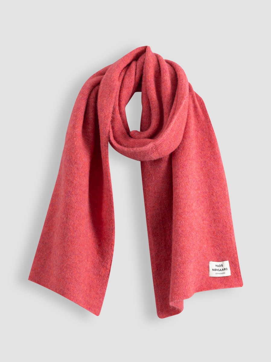 Women Mads Norgaard Scarves | Alona, Wool Mix Scarf Pink