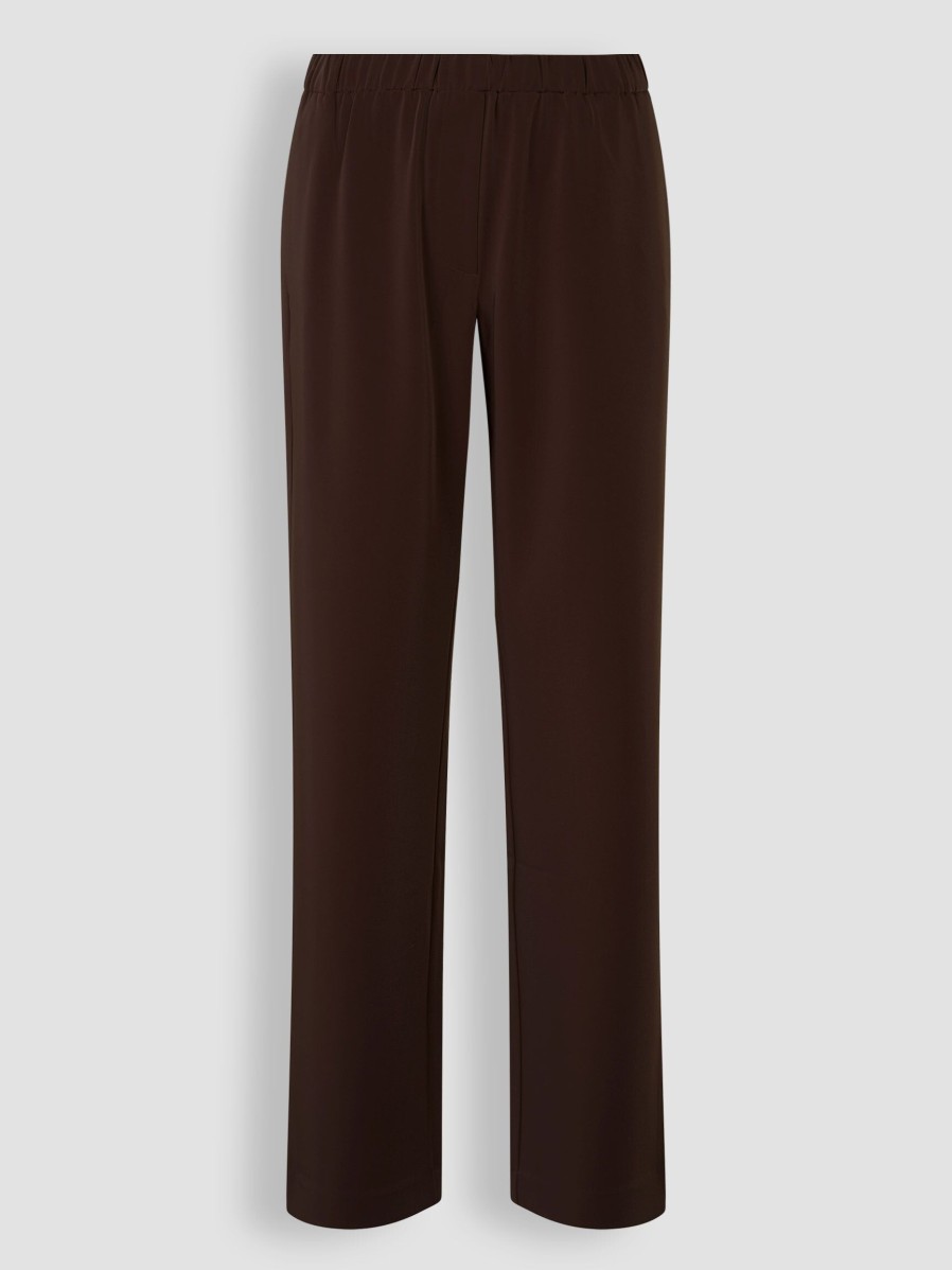 Women Samsoe Samsoe Pants And Jumpsuits | Hoys, Woven Wide Leg Trousers Dark Brown