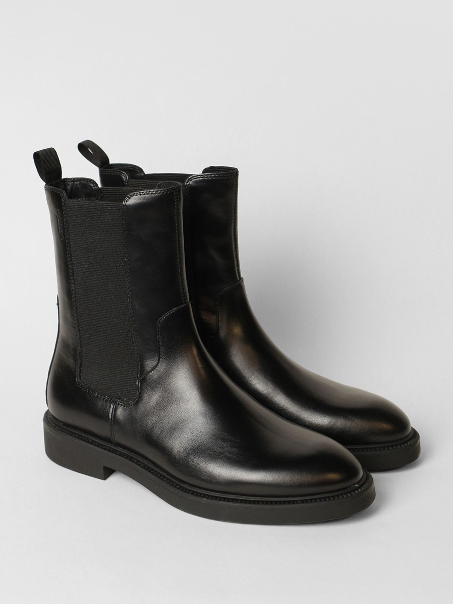 Women Vagabond Shoemakers Boots | Alex, Leather Chelsea Boots Black