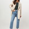 Women Studio AR Outerwear | Keliza, Wool Mix Melange Coat Beige