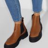 Women Copenhagen Boots | Cph735, Leather Chelsea Ankle Boots Caramel