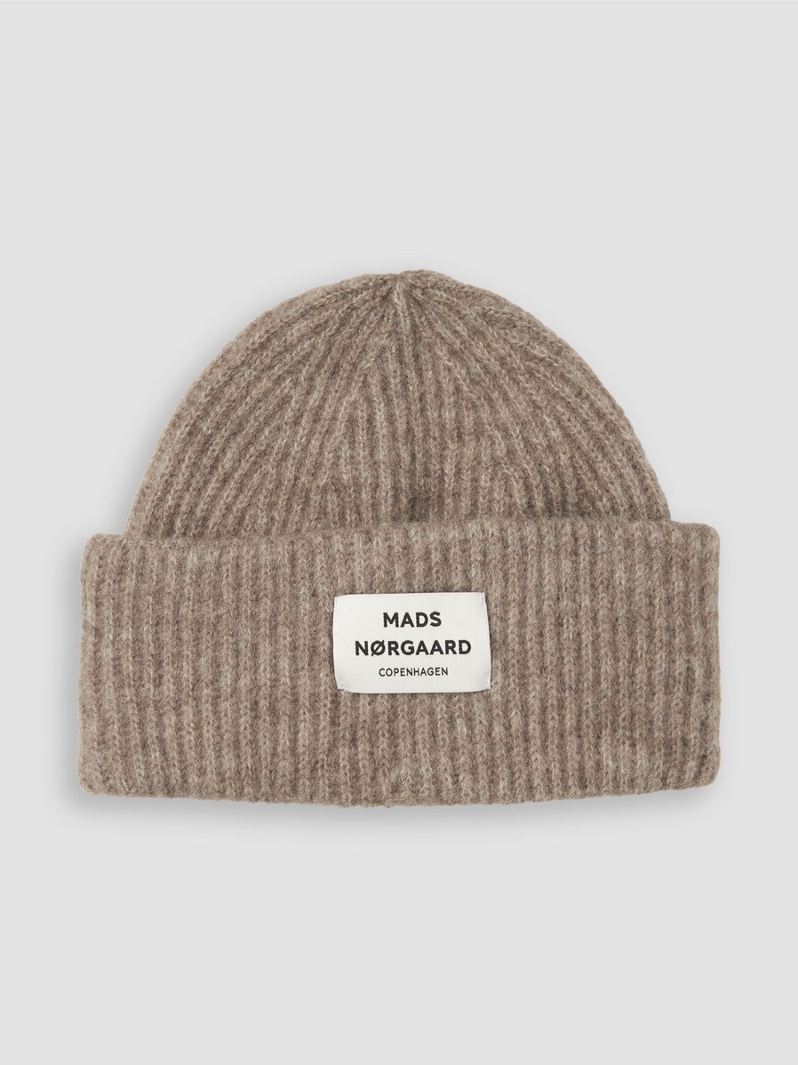 Women Mads Norgaard Hats And Beanies | Anju, Wool Mix Beanie Browngrey