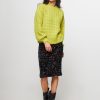 Women Frnch Skirts | Anica, Woven Velvet Sequins Skirt Black