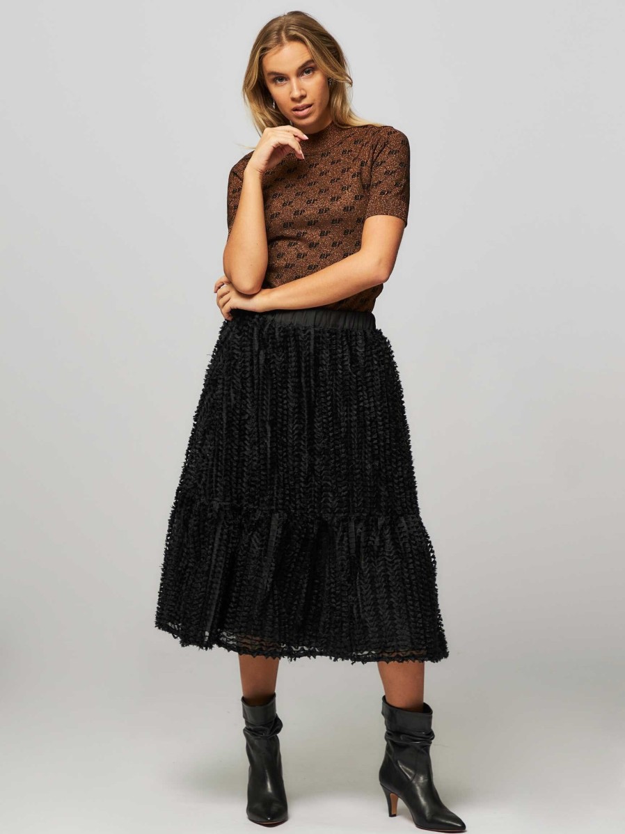 Women Baum und Pferdgarten Skirts | Sena, Woven Skirt With Pattern Black