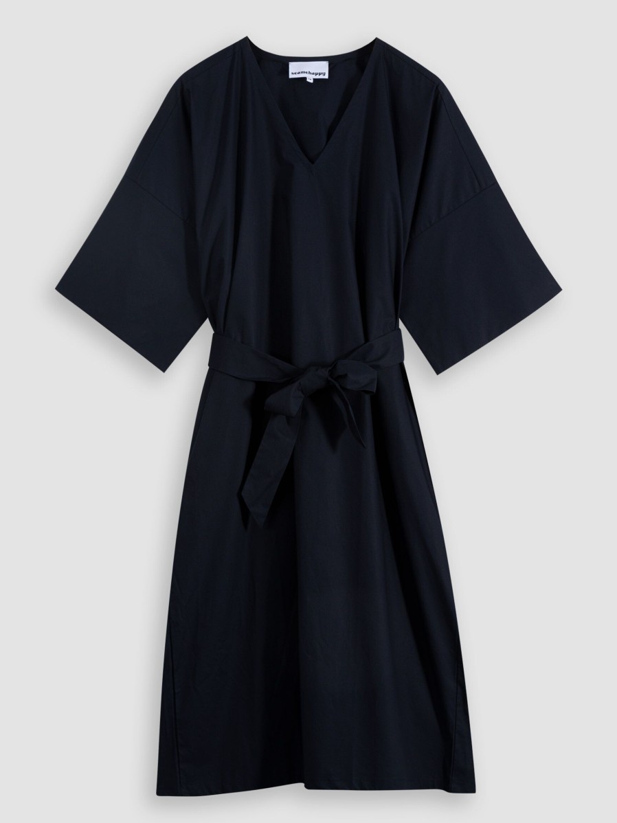 Women Sea Me Happy Dresses And Tunics | Paloma, Cotton Poplin Dress Dark Blue