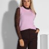 Women Ganni Sweaters And Cardigans | Alpaca Mix Super Soft Spencer Lilac