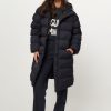 Women Mads Norgaard Outerwear | Jolene, Woven Padded Technical Coat Dark Blue