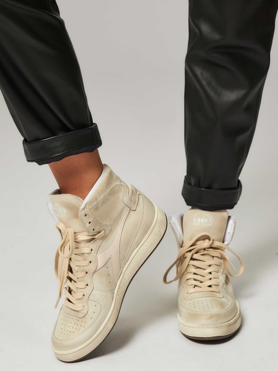 Women Diadora Sneakers | Mi Basket, Suede High Sneakers Sand