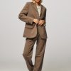 Women Samsoe Samsoe Pants And Jumpsuits | Meme, Viscose Mix Palazzo Browngrey