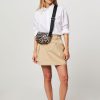 Women Closed Skirts | Denim Garment Dyed Mini Skirt Sand