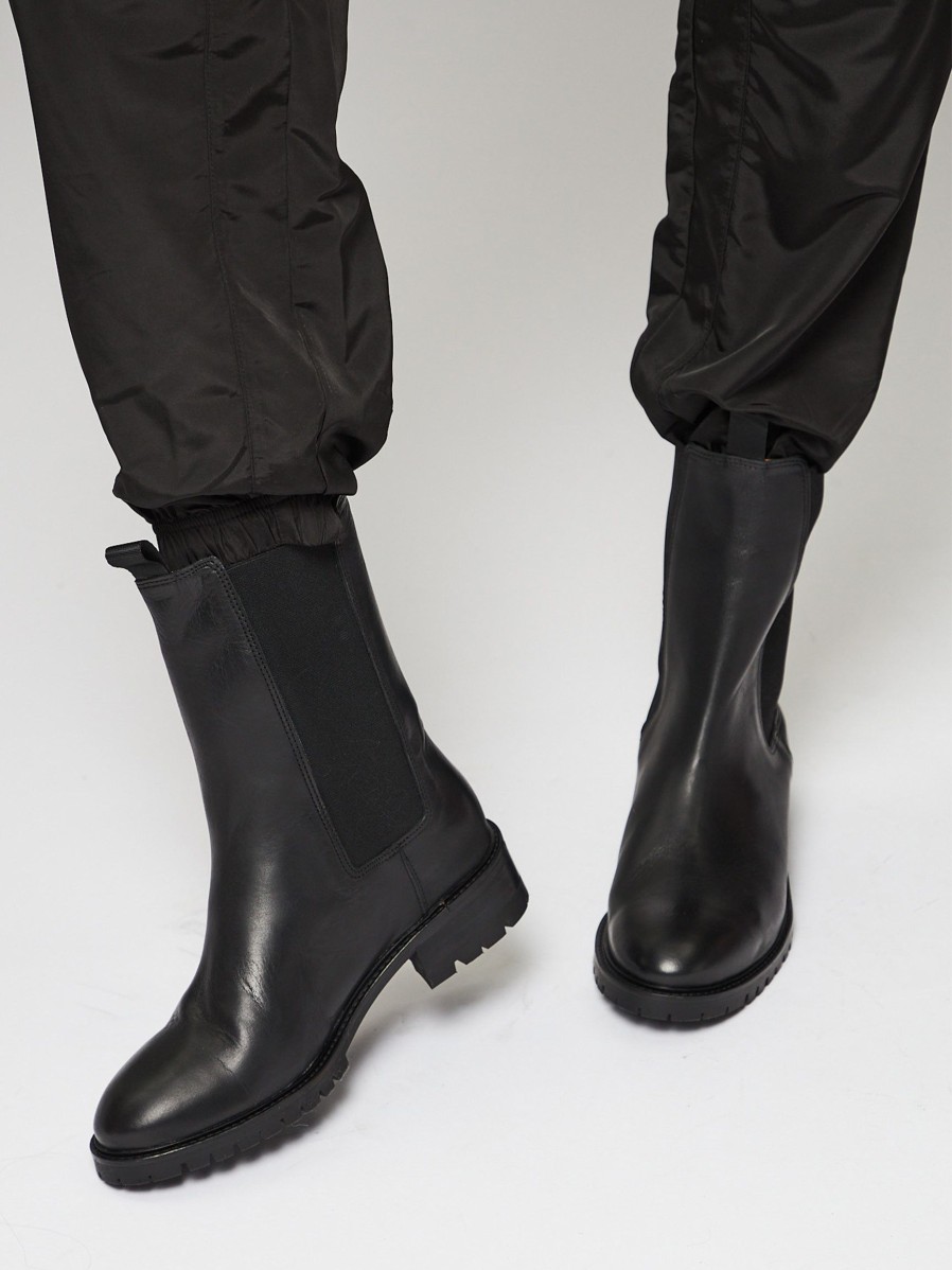 Women Anonymous Copenhagen Boots | Haily, Leather Chelsea Boots Black