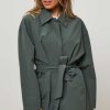 Women Welter Shelter Outerwear | Rachel G Stretch Twill, Technical Parka Dark Green