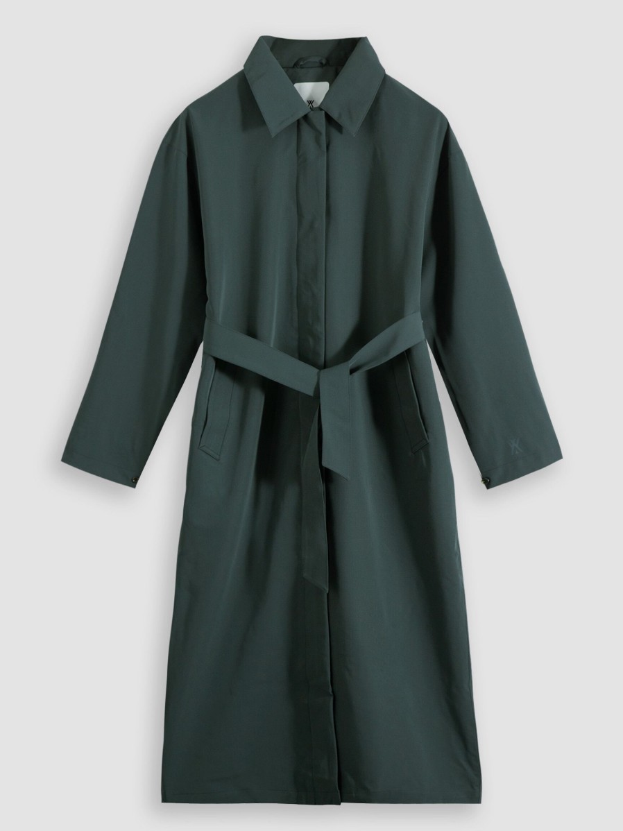 Women Welter Shelter Outerwear | Rachel G Stretch Twill, Technical Parka Dark Green