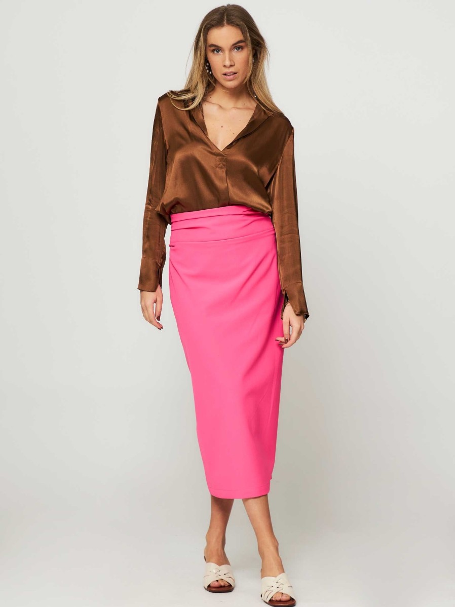 Women Semicouture Skirts | Viscose Mix Skirt Pink