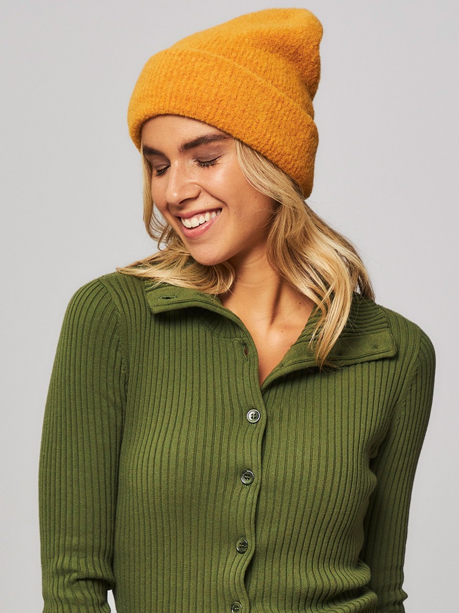 Women Ruby Tuesday Hats And Beanies | Veere, Alpaca/Wool Mix Beanie Yellow Ocher