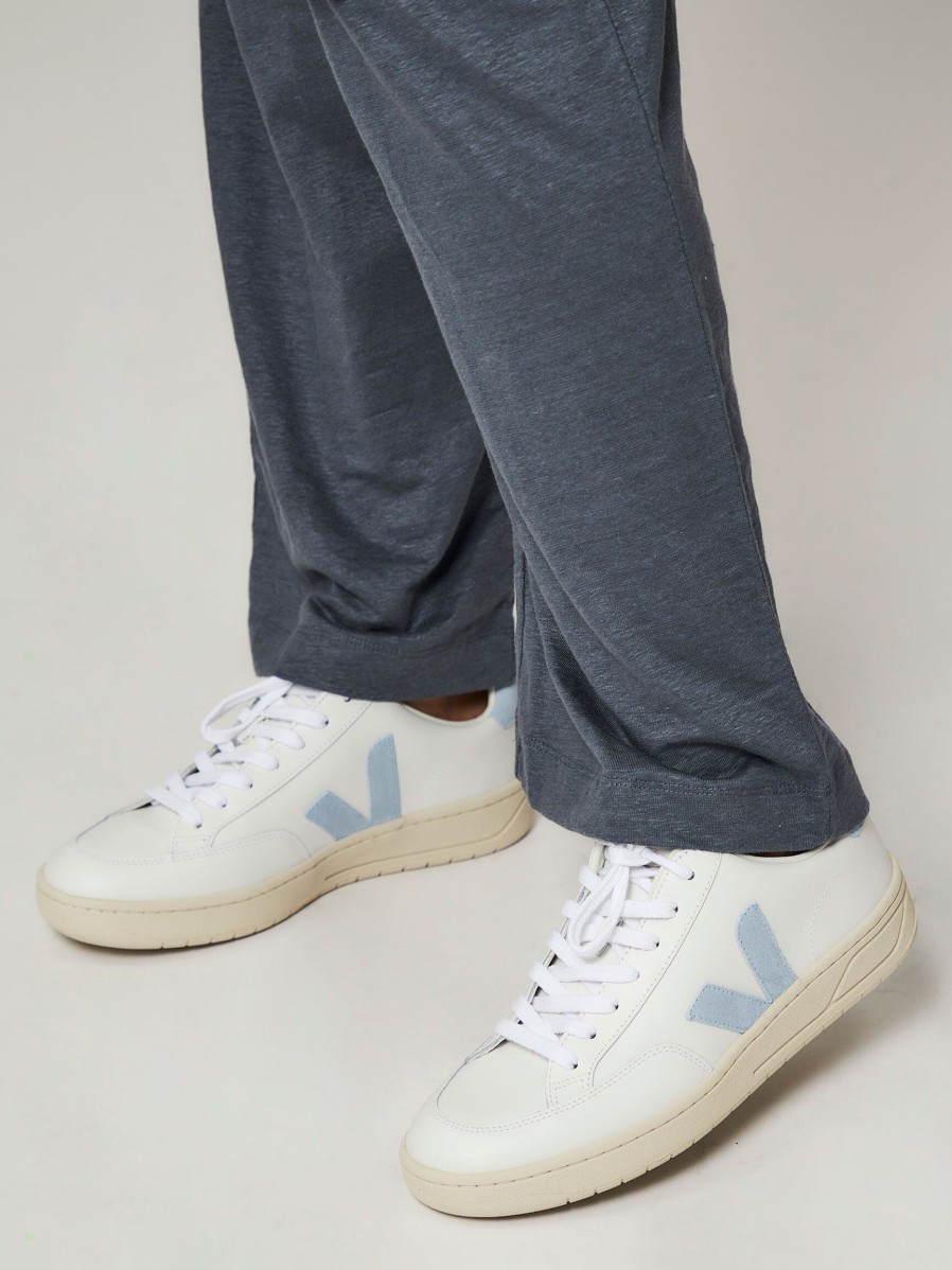 Women Veja Sneakers | V-12, Ecological Leather Sneakers Light Blue