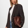 Women Closed Blazers And Jackets | Wool Mix Blazer Dark Brown