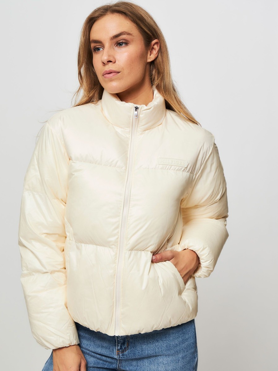 Women Tommy Hilfiger Outerwear | New York, Padded Jacket Ecru