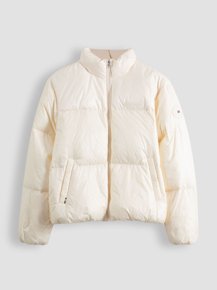 Women Tommy Hilfiger Outerwear | New York, Padded Jacket Ecru