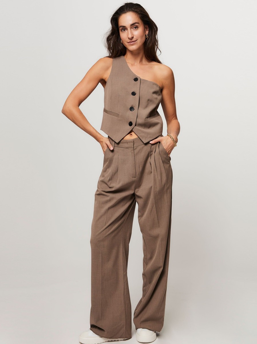 Women Co'Couture Pants And Jumpsuits | Vida, Viscose Mix Trousers Lightbrown