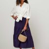 Women Xirena Skirts | Angelica, Cotton Poplin A-Line Skirt Purple