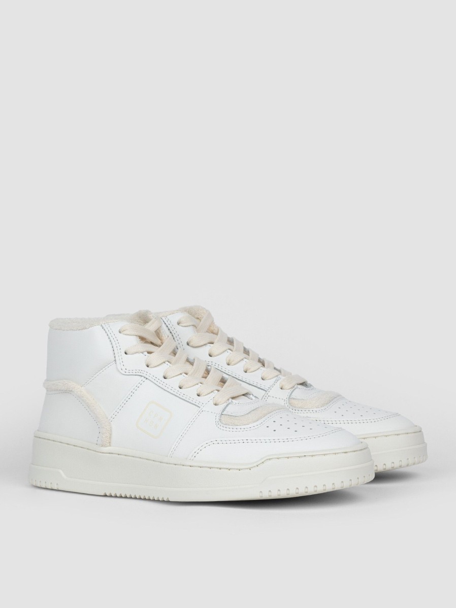 Women Copenhagen Sneakers | Cph196, Leather High Sneakers Cream