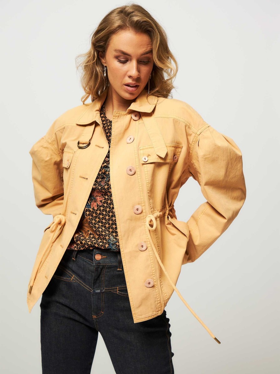 Women Ulla Johnson Blazers And Jackets | Natali, Cotton Oversized Jacket Peach