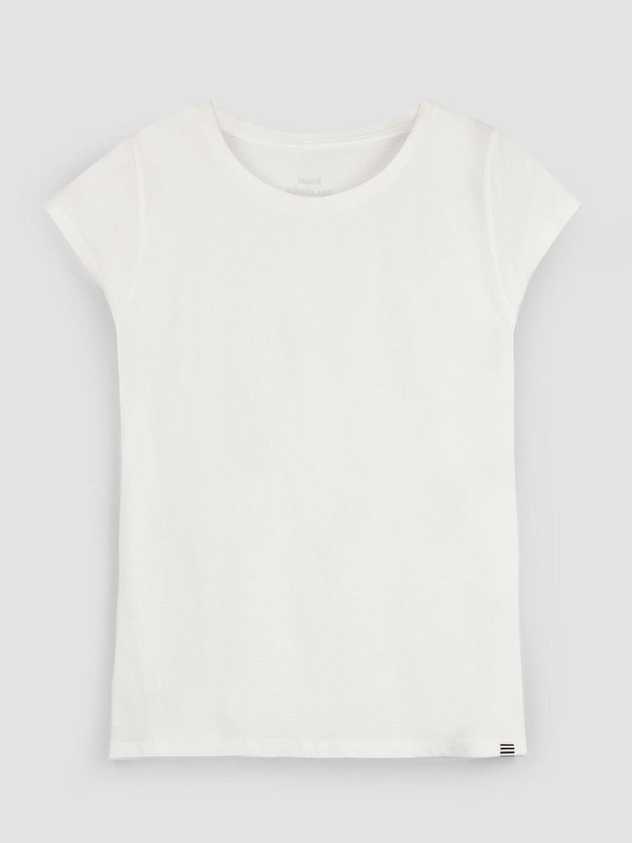 Women Mads Norgaard Tops And Blouses | Teasy, Organic Cotton T-Shirt White