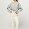 Women Bellerose Sweaters And Cardigans | Fellow, Cotton Mix Garment Dyed Sweater Greygreen