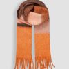 Women Becksondergaard Scarves | Bartletts, Wool Mix Scarf With Pattern Orange