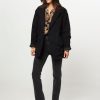 Women Nathalie Vleeschouwer Outerwear | Cooper, Cotton Ribcord Coat Black