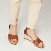 Women Ugg Sandals | Eugenia, Leather Wedges Cognac