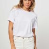 Women Gestuz Tops And Blouses | Jory, Organic Cotton T-Shirt White