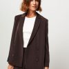 Women Samsoe Samsoe Blazers And Jackets | Hoys, Woven Blazer Dark Brown